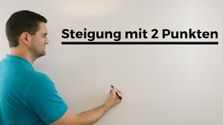 Steigung mittels 2 Punkten für Differentialrechnung  Mathe by Daniel Jung [upl. by Adnarim]