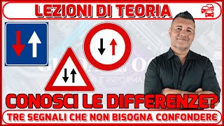 ESAME TEORICO PATENTE SEGNALI SIMILI CONOSCI LE DIFFERENZE E ATTENZIONE SE LI TROVI SU STRADA [upl. by Aysan]