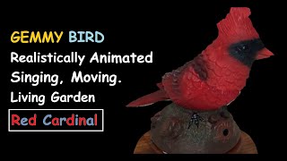 GEMMY Animated Singing Living Garden Cardinal Bird  Realistic Sounds amp Beak Movement [upl. by Erdnaet547]