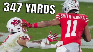 Ohio State WR Jaxon SmithNjigba LEGENDARY Highlights vs Utah  2021 College Football [upl. by Nwahsd]