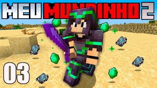 FIZ A MINHA NOVA ARMADURA dos DEUSES   Minecraft Meu Mundinho 2 3 [upl. by Notgnihsaw]