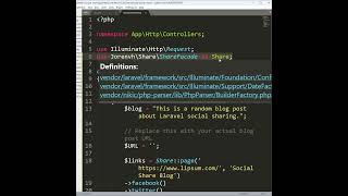 Laravel 11  Social share Share BlogPost using social share links [upl. by Aierdna]