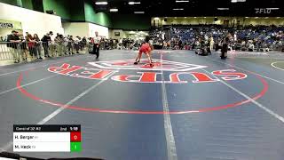 Super32 2024 132 lbs Consi Of 32 2  Hunter Berger HI vs Marcus Heck PA [upl. by Adnalro476]