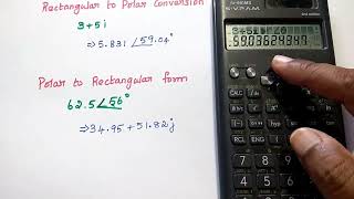 Rectangular to Polar Form Polar to Rectangular Conversion using Calculator [upl. by Slorac]