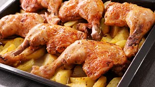 Pollo al Horno Asado con Patatas  Receta muy Fácil Económica y Abundante [upl. by Aliam832]