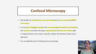 Microscopy Lecture 6  Confocal Microscopy  Basics Principle Working and Applications [upl. by Caputto893]