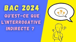 LINTERROGATION INDIRECTE  la question de grammaire au bac ou au CRPE [upl. by Quincey]