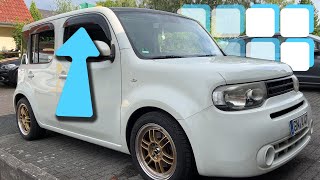 Installing JDM Wind Deflectors   Nissan Cube キューブ Z12 h08001fe00 [upl. by Deeraf]