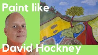 How to paint like David Hockney landscape paintings of Yorkshire [upl. by Adnohrahs]