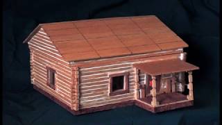 balsa wood barnwood model home April 2019 [upl. by Elysia]