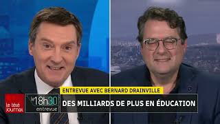 Entrevue avec Bernard Drainville  Nouveau tableau de bord en éducation [upl. by Melita]