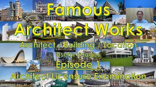 Famous Architect Works  Episode 1  Architect Licensure Exam  ALE Review [upl. by Nosydam]