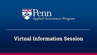 Applied Geosciences Programs Virtual Information Session  October 2024 [upl. by Ahseet]