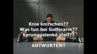 Knirschen im Knie Golferarm amp Sprunggelenke mobilisieren  FAQ 5 [upl. by Cutty]