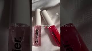 glossier lip gloss swatches  clear and red 🍒 [upl. by Ger134]