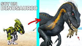 LA HISTORIA DEL PEQUEÑO DINOSAURIO INDORAPTOR Evoluciono en monstruo hibrido ARK Soy un Dinosaurio [upl. by Akirdna823]