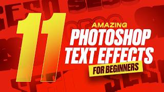 11 Photoshop Text Effects AMAZING For BEGINNERS 2024 [upl. by Garvy]