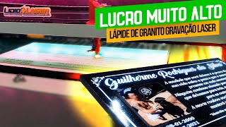 COMO FAZER LÁPIDE  GRAVAÇÃO GRANITO LASER CO² [upl. by Nilok430]