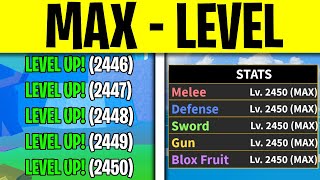 How to Get LEVEL 2450 in ONE WEEK in Blox Fruits For Free  Roblox Blox Fruits [upl. by Bernita799]