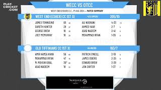 West End Esher CC 1st XI v Old Tiffinians CC 1st XI [upl. by Ashlen]