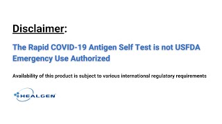 Healgen Rapid COVID19 Antigen Self Test Procedure Video [upl. by Niar275]