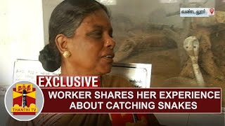 Vandalur Zoo worker Menaka shares her experience about Catching Snakes  Thanthi TV [upl. by Aidne723]