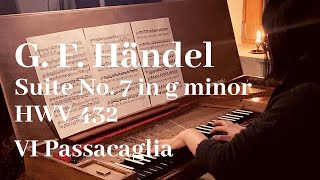 G F Händel on Clavichord Keyboard Suite No 7 in g minor HWV 432 66 VI Passacaglia [upl. by Zemaj]