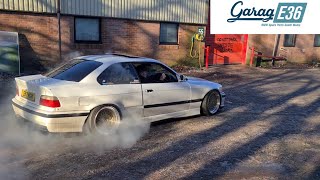 BMW e36 328 on m3 throttle bodies does a burnout [upl. by Ferne]