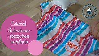 Seepferdchen Schwimmabzeichen anbringen  Seepferdchen Abzeichen annähen  Nähanleitung  mommymade [upl. by Aserat730]