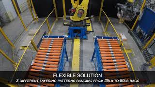 Robotic Bag Palletizing System for Chemical Industry [upl. by Ylloh]