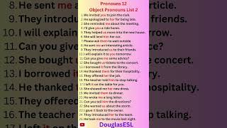 Pronouns 12 Object Pronouns Example Sentences 2 englishtutorial eslacademy englishgrammar [upl. by Kaila]