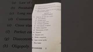 Principles of Economics 1  Micro Economics Paper 2023 for BCom First Sem [upl. by Sajovich660]