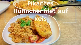 Pikantes Hühnchenfilet auf Reis  schnelles One Pot Rezept  köstlich spicy [upl. by Ul]