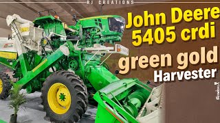 John deere 5405 crdi greengold 4wd harvester review  walk around [upl. by Gesner842]