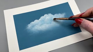 Super Easy Clouds  Acrylic Paint [upl. by Krenek]