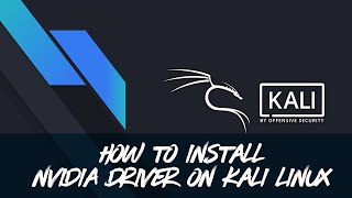 Kali Linux  How to Install NVIDIA Driver NVIDIA CUDA Toolkit on Kali Linux [upl. by Gerhardt916]