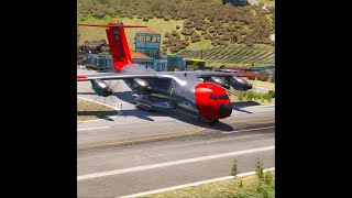 Crazy Rare take off Airbus A400M Alaska from short runway [upl. by Euqinommod]