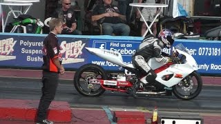 Motorcycle Drag Racing  Bulldog Bash  England  2014 [upl. by Anahsor]