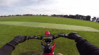 Crf50 Stock 3rd gear wheelies [upl. by Wallraff]