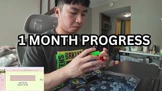 3x3 Rubiks Cube Road To Sub20 Month 1 [upl. by Temhem628]