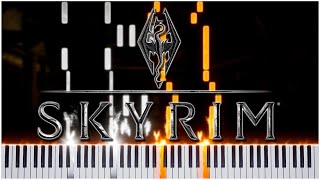 The Bannered Mare The Elder Scrolls V Skyrim 【 PIANO TUTORIAL 】 [upl. by Nahej619]