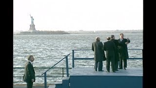 President Reagan George Bush and Mikhail Gorbachev at Liberty Village on December 7 1988 [upl. by Inoy]