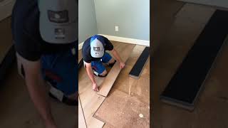 Lvp flooring installation construction remodel diy fyp trending satisfying work tools fupシ [upl. by Rephotsirhc478]