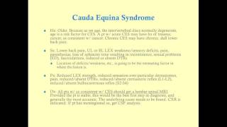 Cauda Equina Syndrome  CRASH Medical Review Series [upl. by Hirschfeld36]