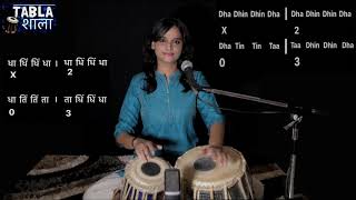 Taal Teentaal  Tritaal tutorial by Tabla Shala [upl. by Ahsinev]