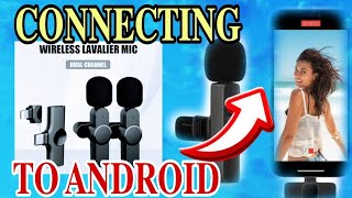 HOW TO CONNECT WIRELESS LAVALIER MICROPHONE TO ANDROID PHONE TUTORIAL [upl. by Nylad101]