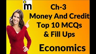 class 10  Economics MCQ Money and Credit  ch3 [upl. by Annaiel]