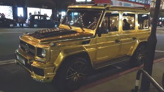 Iraqi Kickboxing World Champion Riyadh AlAzzawis £200000 CHROME GOLD Mercedes BRABUS G700 London [upl. by Anear85]