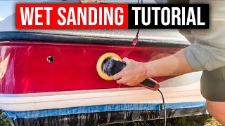 How to Wet Sand a Boat Properly ⛵️ Remove Fiberglass Oxidation amp Restore Faded Gelcoat [upl. by Idzik55]