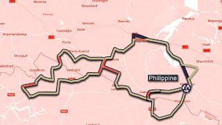 Parcours Omloop van de Braakman Topcompetitie 2019 [upl. by Ilene132]